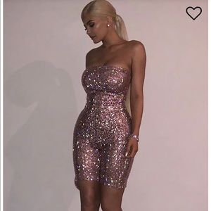 Fashionnova birthday bash sequin romper